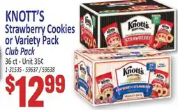 Jetro KNOTT'S Strawberry Cookies or Variety Pack Club Pack offer
