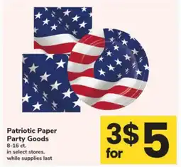 ACME Patriotic Paper Party Goods offer