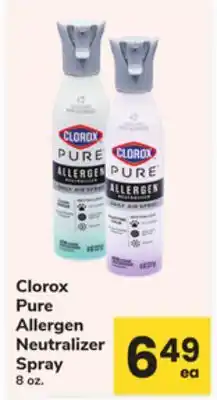 ACME Clorox Pure Allergen Neutralizer Spray offer