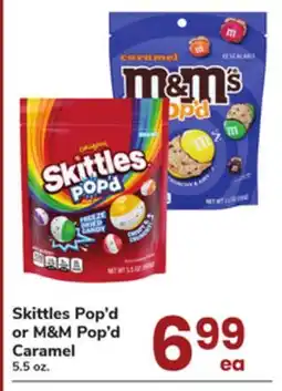 ACME Skittles Pop'd or M&M Pop'd Caramel offer