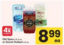 ACME Old Spice 2.6-3 oz. or Secret Outlast 2.6 oz offer