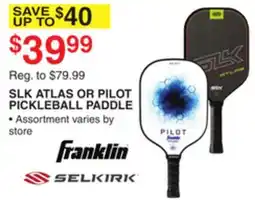 Dunham's Sports SLK ATLAS OR PILOT PICKLEBALL PADDLE offer