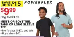 Dunham's Sports POWERFLEX MEN'S OR BOYS' TEE, TANK OR LONG SLEEVE TEE offer