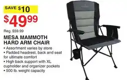 Dunham's Sports MESAS MAMMOTH HARD ARM CHAIR offer