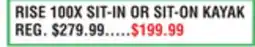Dunham's Sports RISE 100X SIT-IN OR SIT-ON KAYAK offer
