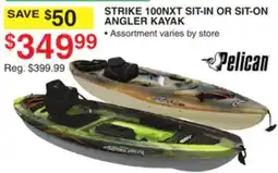Dunham's Sports PELICAN STRIKE 100NXT SIT-IN OR SIT-ON ANGLER KAYAK offer