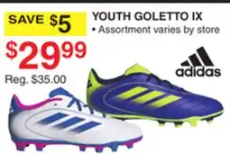 Dunham's Sports ADIDAS YOUTH GOLETTO IX offer