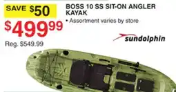 Dunham's Sports SUNDOLPHIN BOSS 10 SS SIT-ON ANGLER KAYAK offer