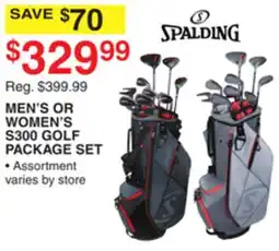 Dunham's Sports SPALDING MEN'S OR WOMEN'S S300 GOLF PACKAGE SET offer