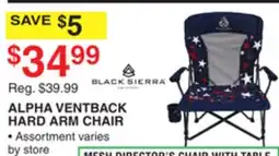Dunham's Sports BLACK SIERRA ALPHA VENTBACK HARD ARM CHAIR offer