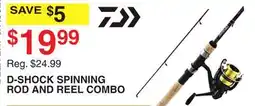 Dunham's Sports D-SHOCK SPINNING ROD AND REEL COMBO offer