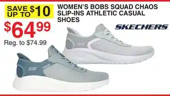 Dunham's Sports SKECHERS WOMEN'S BOBS SQUAD CHAOS SLIP-INS ATHLETIC CASUAL SHOES offer