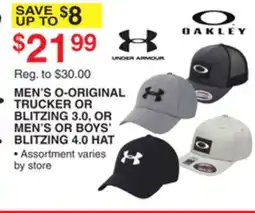 Dunham's Sports UNDER ARMOUR, BAKLEY MEN'S O-ORIGINAL TRUCKER OR BLITZING 3.0, OR MEN'S OR BOYS' BLITZING 4.0 HAT offer