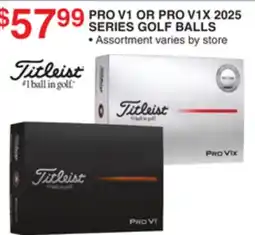 Dunham's Sports TITLEIST PRO V1 OR PRO V1X 2025 SERIES GOLF BALLS offer