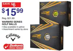 Dunham's Sports WARBIRD SERIES GOLF BALLS offer