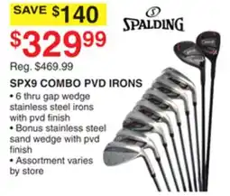 Dunham's Sports SPALDING SPX9 COMBO PVD IRONS offer