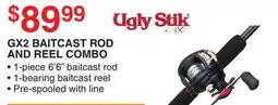 Dunham's Sports UGLY STIK GX2 BAITCAST ROD AND REEL COMBO offer