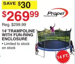Dunham's Sports PROPEL TRAMPOLINES 14' TRAMPOLINE WITH FUN-RING ENCLOSURE offer