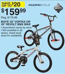 Dunham's Sports PACIFIC CYCLE BOYS' 20 VORTAX OR 20 REVOLT BMX BIKE offer