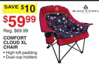 Dunham's Sports BLACK SIERRA COMFORT CLOUD XL CHAIR offer