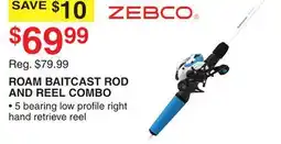 Dunham's Sports ZEBCO ROAM BAITCAST ROD AND REEL COMBO offer