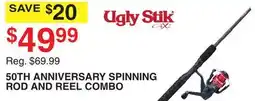 Dunham's Sports UGLY STIK 50TH ANNIVERSARY SPINNING ROD AND REEL COMBO offer