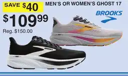 Dunham's Sports BROOKS MEN'S OR WOMEN'S GHOST 17 offer