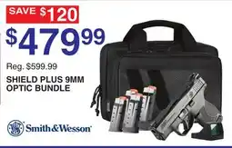 Dunham's Sports SMITH & WESSON SHIELD PLUS 9MM OPTIC BUNDLE offer
