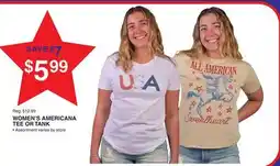 Dunham's Sports WOMEN'S AMERICANA TEE OR TANK offer