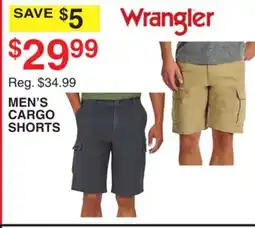 Dunham's Sports WRANGLER MEN'S CARGO SHORTS offer