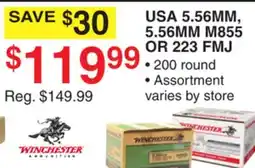 Dunham's Sports WINCHESTER USA 5.56MM, 5.56MM M855 OR 223 FMJ offer