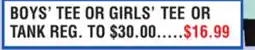 Dunham's Sports BOYS' TEE OR GIRLS' TEE OR TANK offer