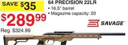 Dunham's Sports SAVAGE 64 PRECISION 22LR offer