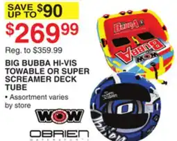 Dunham's Sports BIG BUBBA HI-VIS TOWABLE OR SUPER SCREAMER DECK TUBE offer