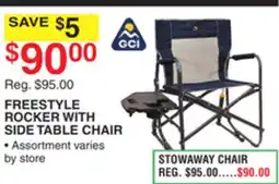 Dunham's Sports GCI FREESTYLE ROCKER WITH SIDE TABLE CHAIR offer