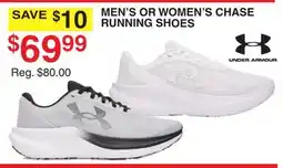 Dunham's Sports UNDER ARMOUR MEN'S OR WOMEN'S CHASE RUNNING SHOES offer