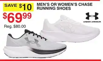 Dunham's Sports UNDER ARMOUR MEN'S OR WOMEN'S CHASE RUNNING SHOES offer