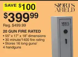 Dunham's Sports SPORTS AFIELD 20 GUN FIRE RATED offer