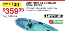 Dunham's Sports LIFETIME LOCKPORT 9.4 MODULAR SIT-ON KAYAK offer