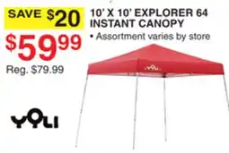 Dunham's Sports YOLI 10' X 10' EXPLORER 64 INSTANT CANOPY offer