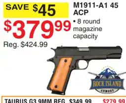 Dunham's Sports ROCK ISLAND M1911-A1 45 ACP offer