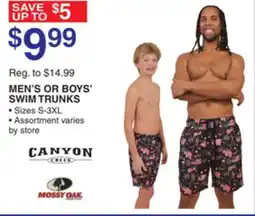 Dunham's Sports MEN'S OR BOYS' SWIM TRUNKS offer