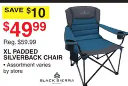 Dunham's Sports BLACK SIERRA XL PADDED SILVERBACK CHAIR offer