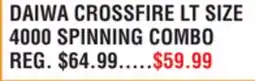 Dunham's Sports DAIWA CROSSFIRE LT SIZE 4000 SPINNING COMBO offer
