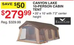 Dunham's Sports CANYON LAKE 10-PERSON CABIN TENT offer