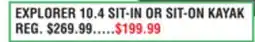 Dunham's Sports EXPLORER 10.4 SIT-IN OR SIT-ON KAYAK offer