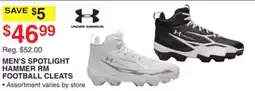 Dunham's Sports UNDER ARMOUR MEN'S SPOTLIGHT HAMMER RM FOOTBALL CLEATS offer