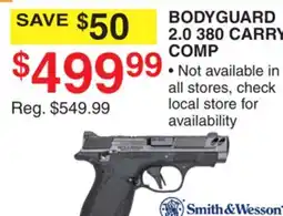 Dunham's Sports SMITH&WESSON BODYGUARD 2.0 380 CARRY COMP offer