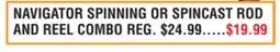 Dunham's Sports NAVIGATOR SPINNING OR SPINCAST ROD AND REEL COMBO offer