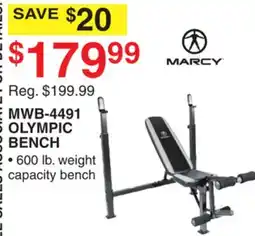 Dunham's Sports MARCY MWB-4491 OLYMPIC BENCH offer